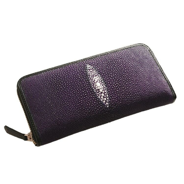 スティングレイ ラウンドファスナー 長財布 メンズ 一枚革 4FA