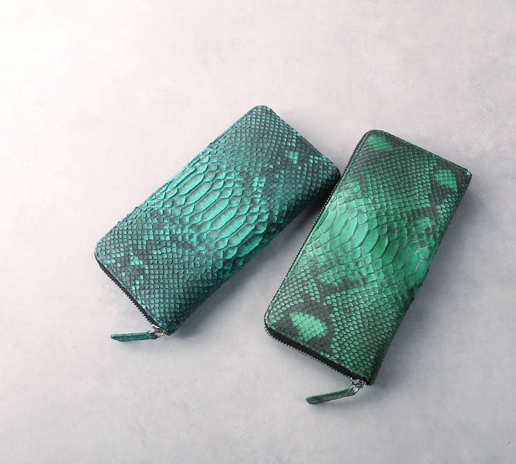 ダイヤモンドパイソン一枚革ラウンドジップ長財布/メンズ(No.06000756-mens-1)