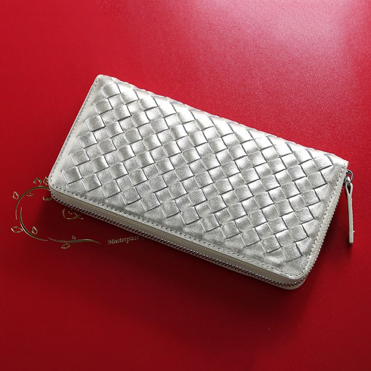 イントレチャート ラムレザー ラウンドファスナー財布 4FC