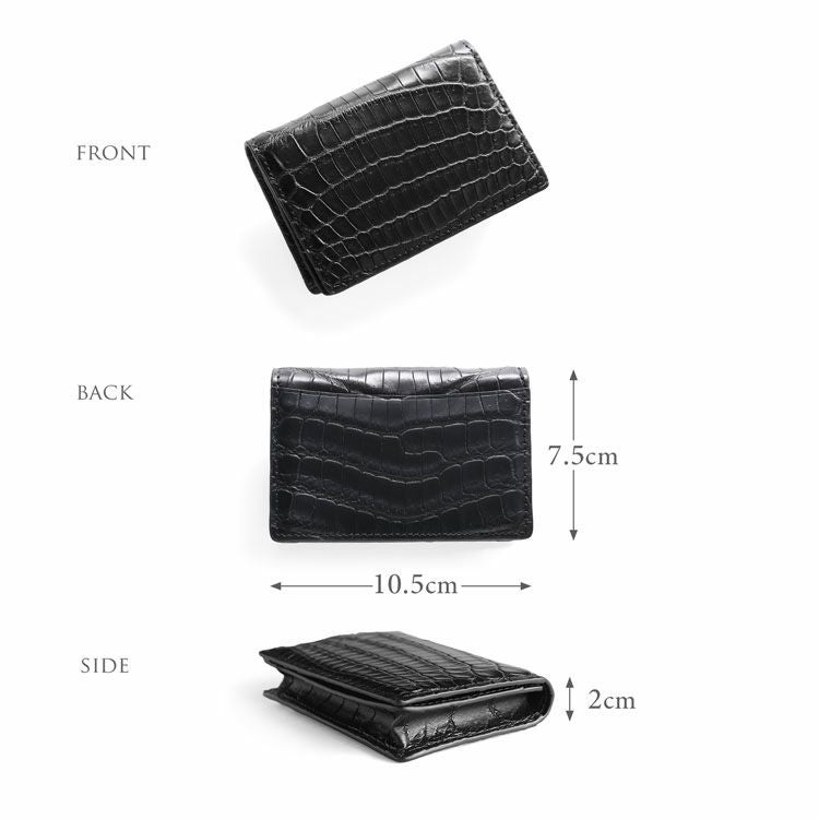 クロコダイル メンズ 名刺入れ 無双 カードケース 通しマチ 4FA