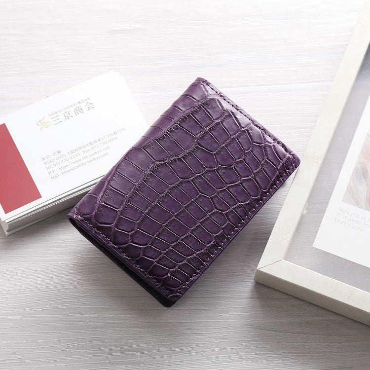 クロコダイル メンズ 名刺入れ 無双 カードケース 通しマチ 4FA