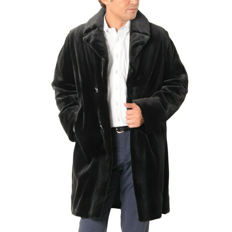 訳あり】ミンク コート シェアード加工 テーラーカラー ロング 着丈