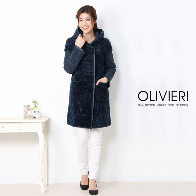 OLIVIERI/オリヴィエリ シェアード ムートン ロング コート OLIVIERI/オリヴィエリ シェアード ムートン ロング コート