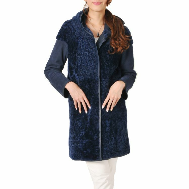 OLIVIERI/オリヴィエリ シェアード ムートン ロング コート ダブル