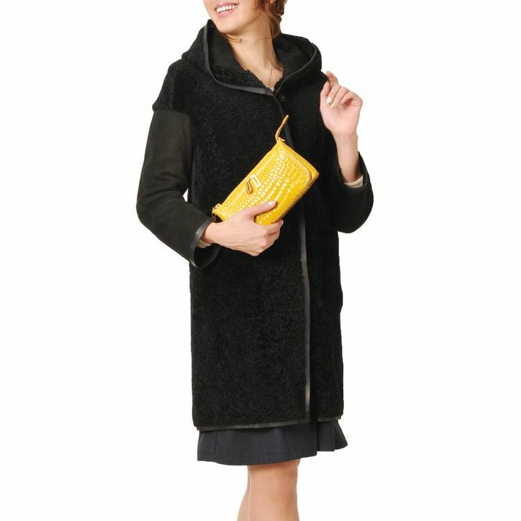 OLIVIERI/オリヴィエリ シェアード ムートン ロング コート ダブル