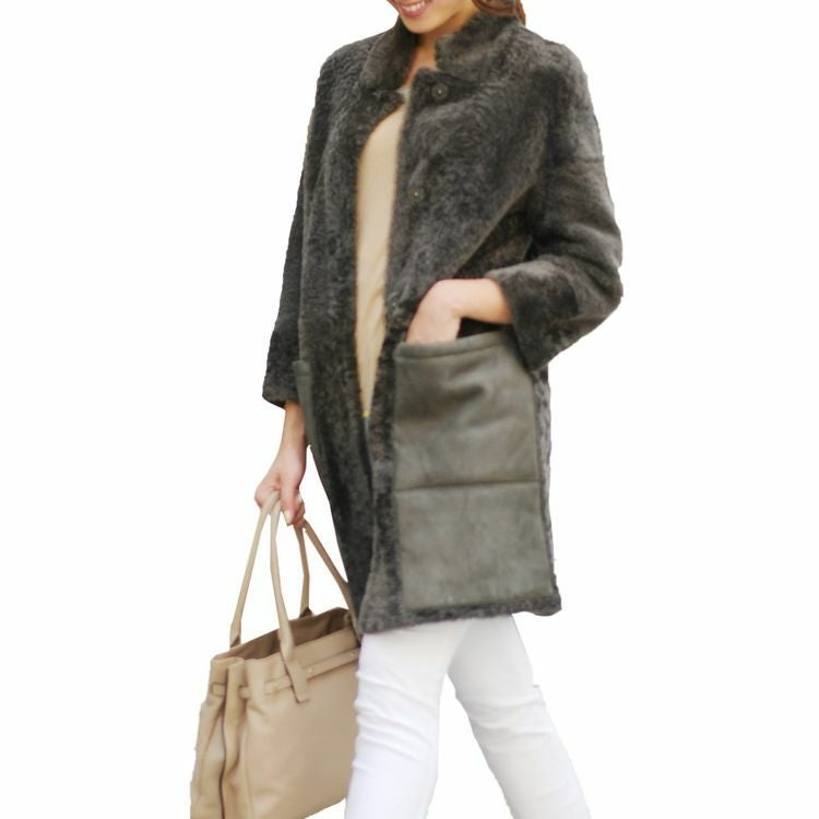 OLIVIERI/オリヴィエリ トスカーナ ムートン コート ロング ダブル