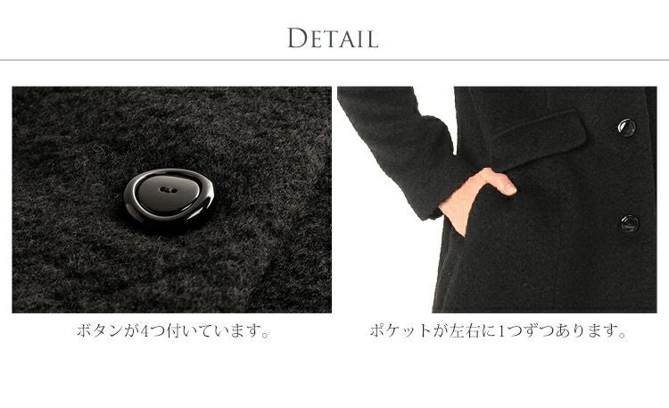 ロングコート カシゴラ フォックスファー付き 着丈87cm レディース