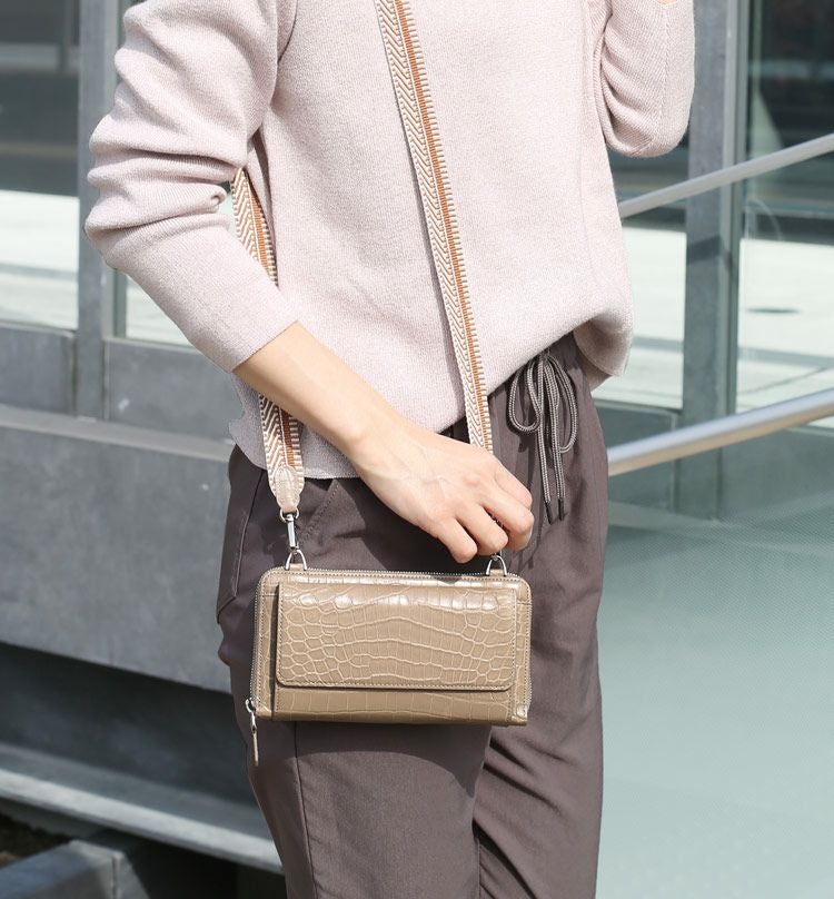 クロコダイル ウォレットバッグ