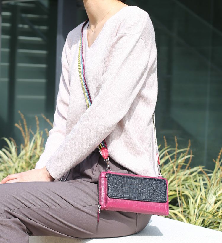 クロコダイル ウォレットバッグ