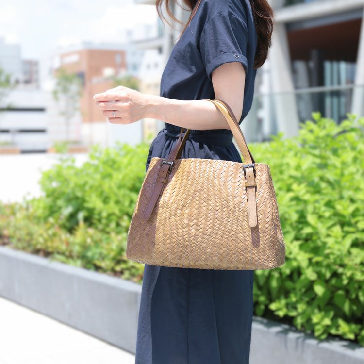 メッシュレザー トートバッグ スネーク レディース 5F