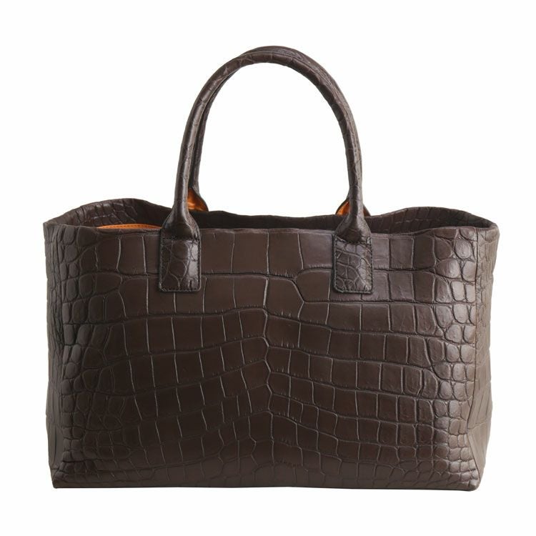 クロコダイル 3983 トートバッグ ブラウン  CROCODILE カデナ付き クロコダイル トートバッグ CALON - KHAKI/カーキ – Le'sac