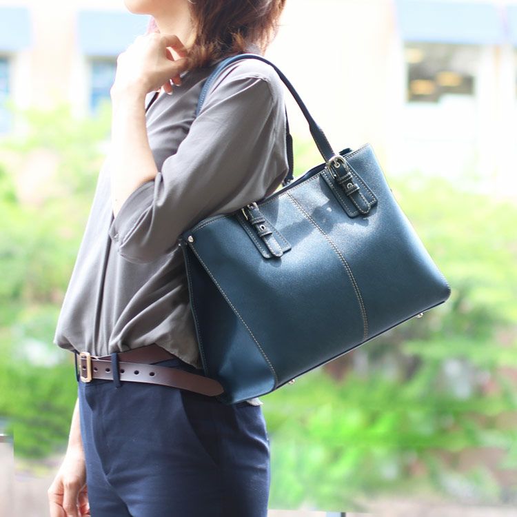 通勤バッグ レディース A4 HALEINE トートバッグ サフィアーノ レザー 5F