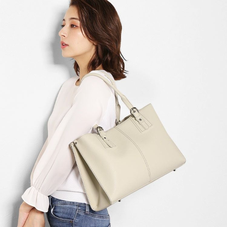 通勤バッグ レディース A4 HALEINE トートバッグ サフィアーノ レザー 5F