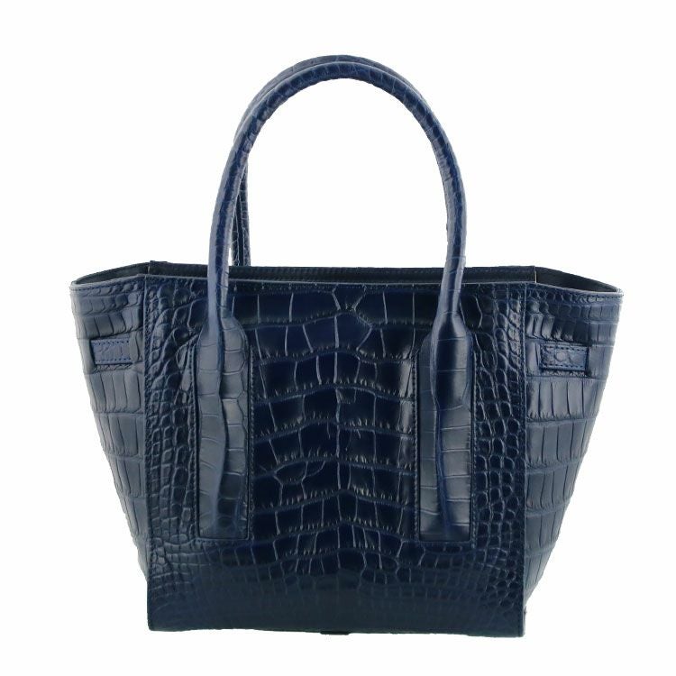 クロコダイル マット ハンドバッグ フランス 社製 原皮 レディース