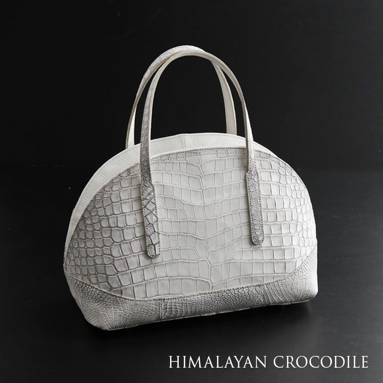 ヒマラヤ スモール クロコダイル 日本製 ハンドバッグ センター取り