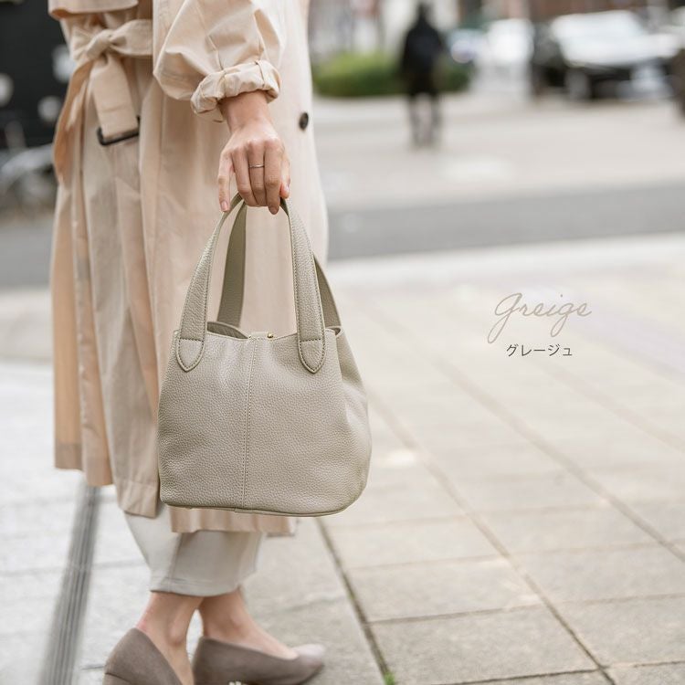 本革レディースキューブバッグキャメル