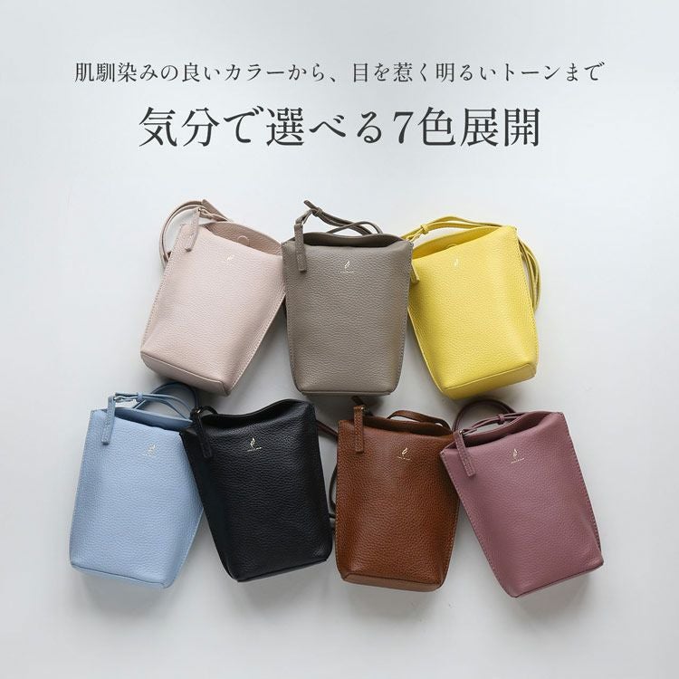 mieno spira 本革 ミニ ショルダーバッグ レディース スマホポーチ 斜