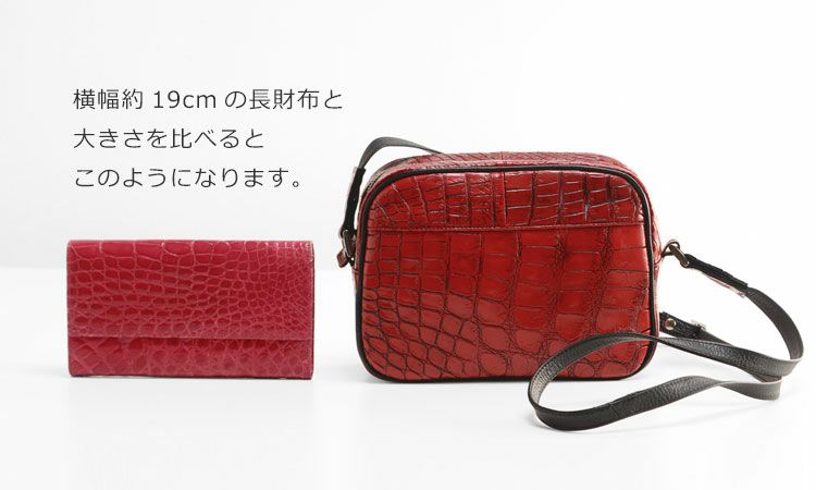 クロコダイル ショルダーバッグ レディース 日本製 全5色 JRA 4FB