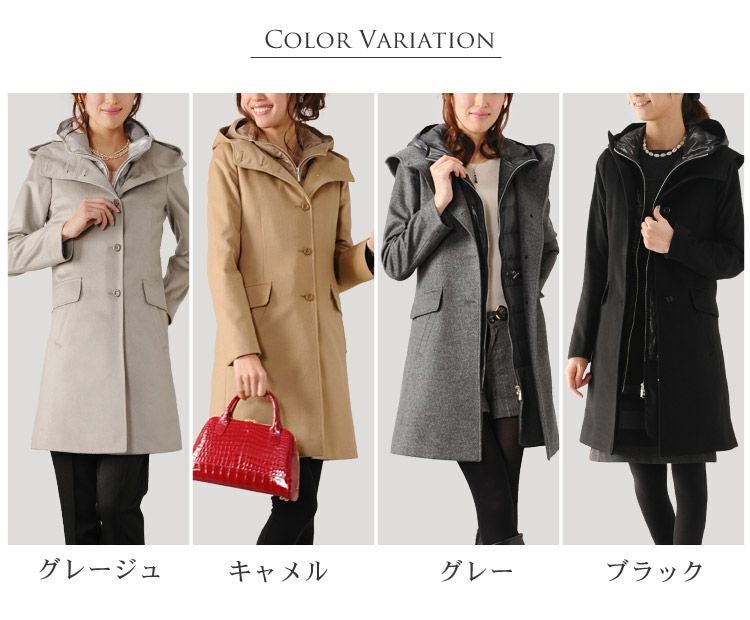 カシミヤ コート ダウン ベスト ライナー付き カシミヤ100％ 7F