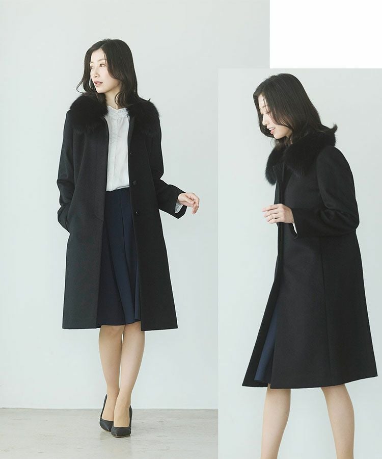 カシミヤ 100% ロング コート レディース (02000038r)