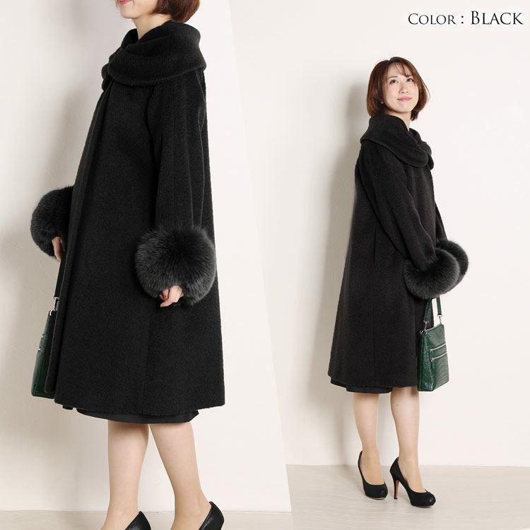 カシゴラロングコート冠婚葬祭ブラック黒