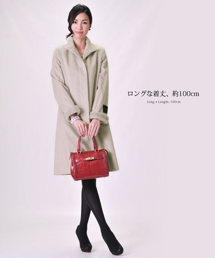 カシミヤ75%毛(ミンク)25% ロングコート sankyo shokai（三京商会） ［割引クーポン発行中］ロング丈/アウター
