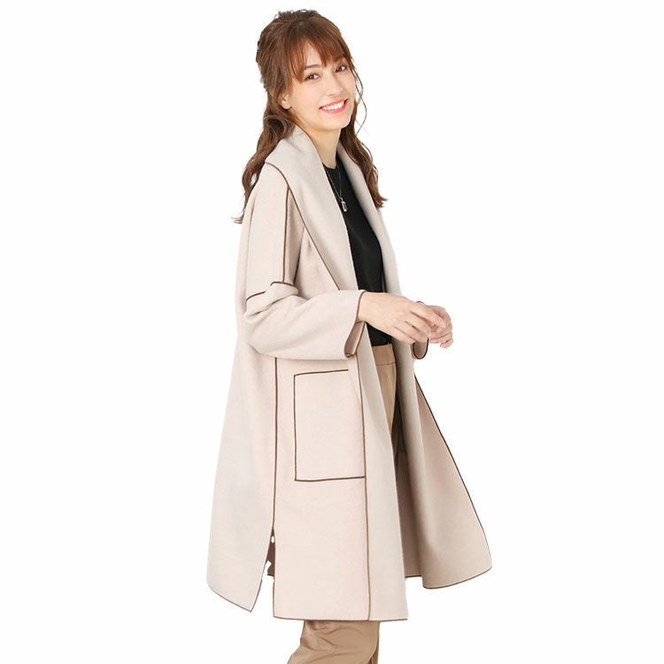 forte forte ポンチョ オーバー ラップ コート ベージュ coats for women: trench, long and short, for winter | forte_forte