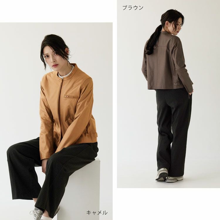 レザー ジャケット レディース シングル 柔らかい ラム レザー