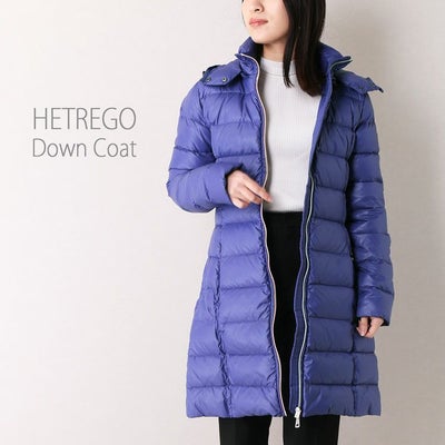 HETREGO(エトレゴ) ダウン コート フード付き レディース ネイビー 42 