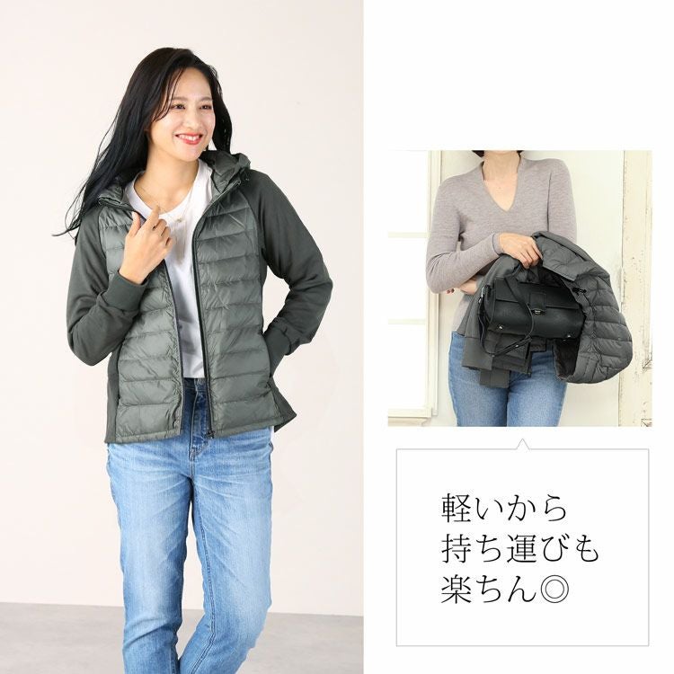 【訳あり】【アウトレット】ダウン80%パーカーレディースダウンジャケットフード付き(08000206r)
