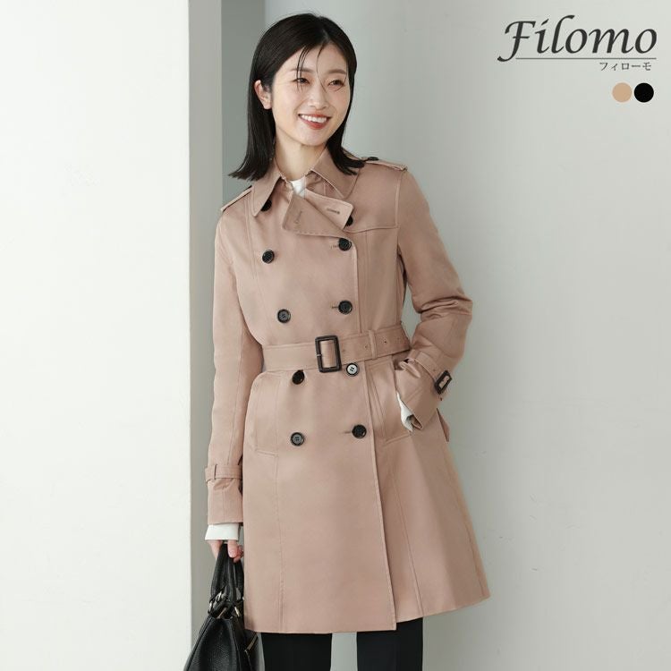 トレンチコート レディース コットン100％ Filomo キルティング