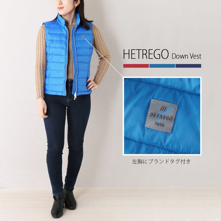HETREGO(エトレゴ) ダウン ベスト レディース 40/42サイズ レッド