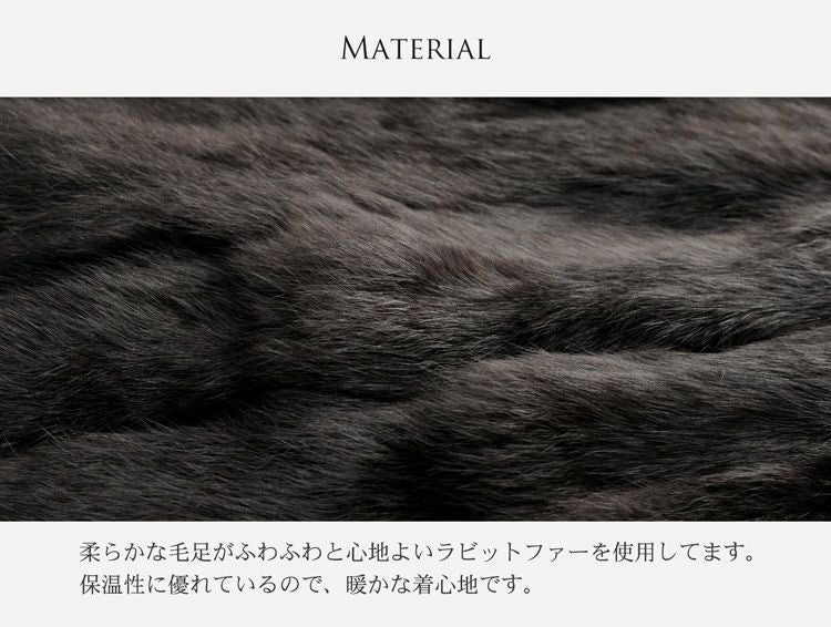 ラビット ファー ニット ベスト レディース 秋冬 フード付き Filomo