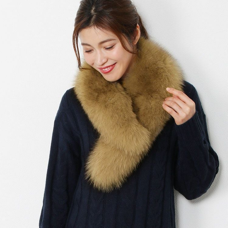 フォックス ファー マフラー レディース FOX カラー ストール 7F