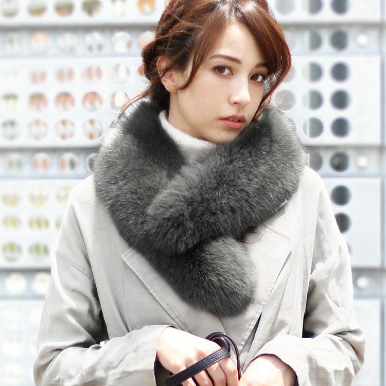 フォックス ファー マフラー レディース FOX カラー ストール 7F