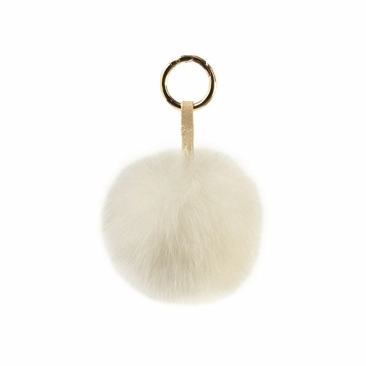 ネコポスで送料無料】フォックス ファー チャーム ポンポン