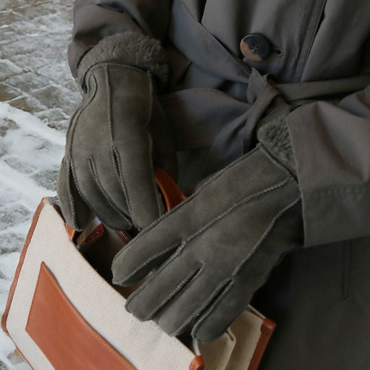 名入れ 別途購入で可能】ムートン ダブルフェイス 手袋 レディース