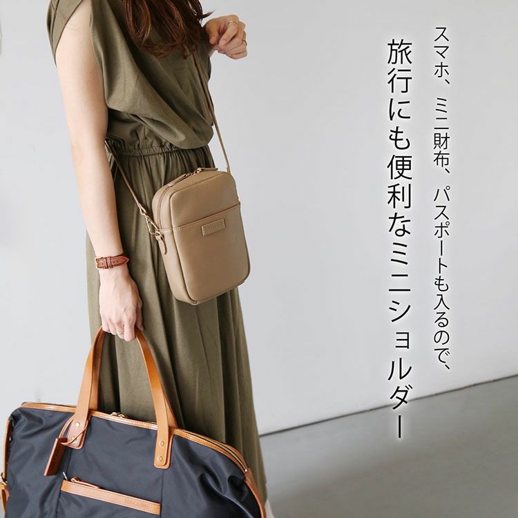 GINA CLAIR シュリンクレザー ミニ ショルダーバッグ(09000330r) 5F