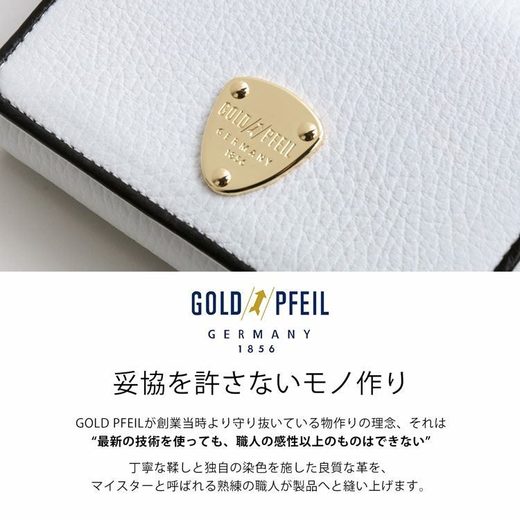 GOLD PFEIL 折り財布 レディース 本革 バイカラー 牛革 財布 軽量 折