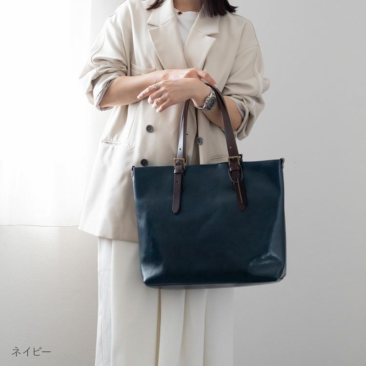 名入れ 別途購入で可能】HALEINE たつのレザー 切りっぱなし トート