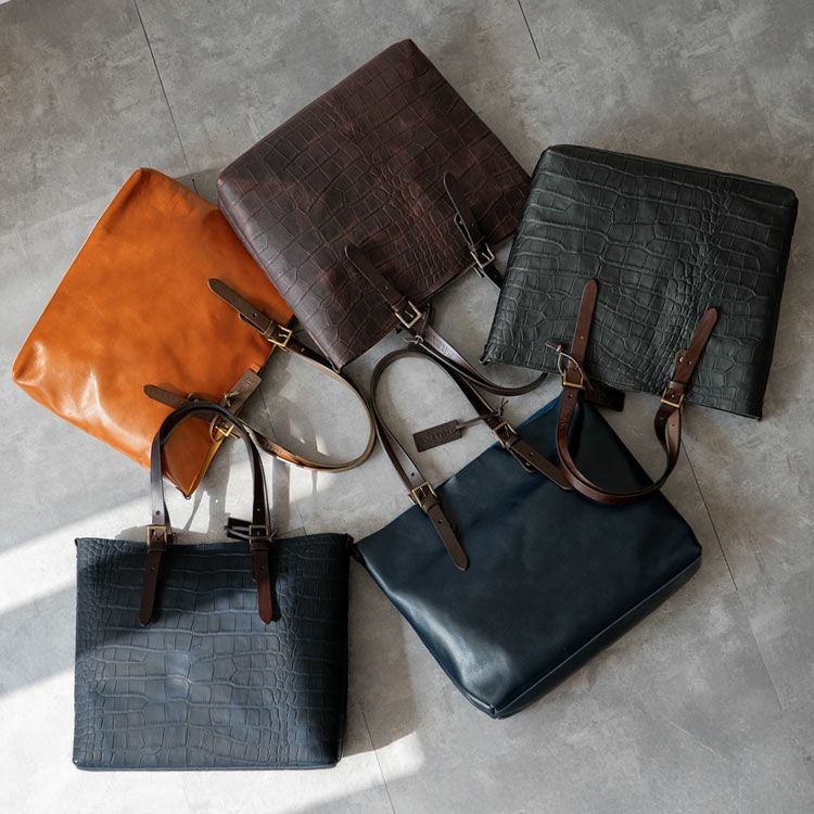 名入れ 別途購入で可能】HALEINE たつのレザー 切りっぱなし トート