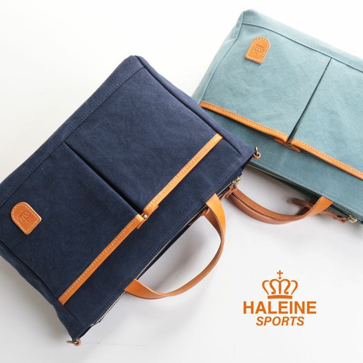 HALEINE SPORTS 帆布 ヌメ革 ゴルフ カートバッグ ラウンドバッグ日本製