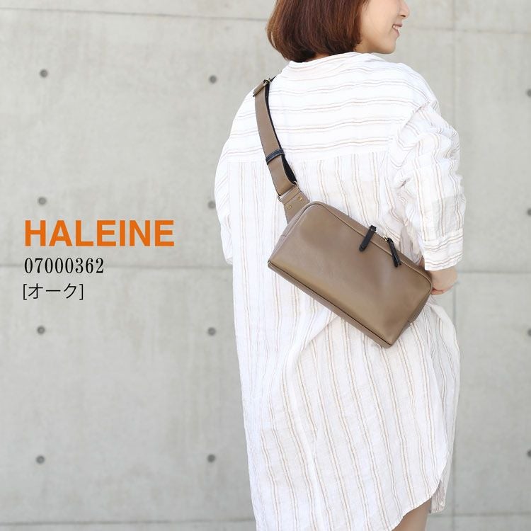 HALEINE 日本製 横型 ボディバッグ 牛革 アレンヌ ト 4FB