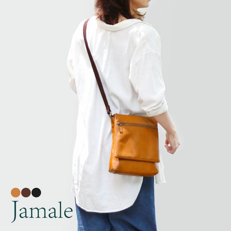 名入れ 別途購入で可能】Jamale 防水レザーショルダーバッグ 4FB