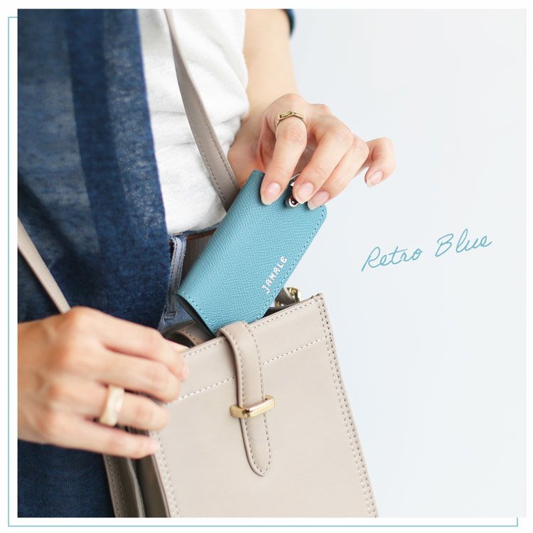 名入れ 別途購入で可能】Jamale バイカラー 本革 スマートキーケース