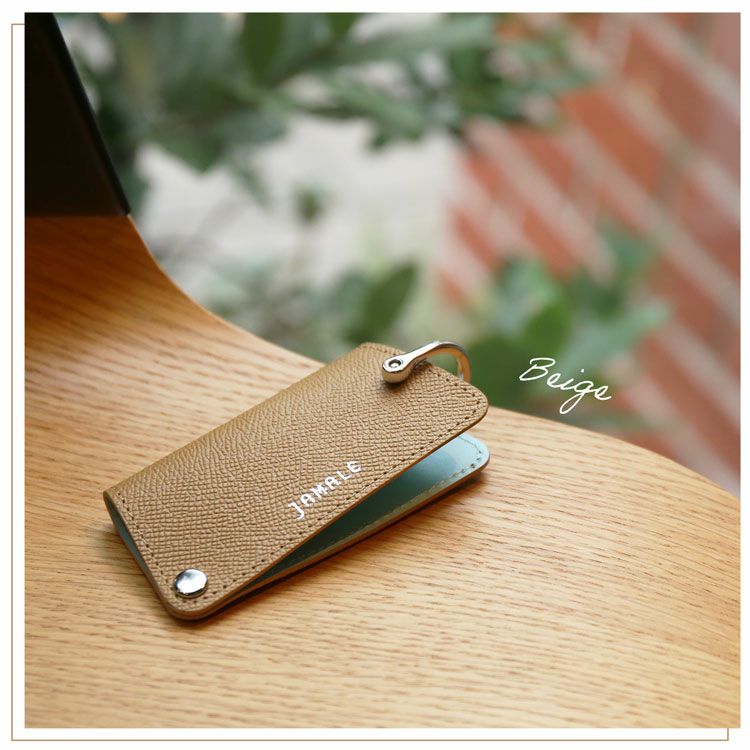 名入れ 別途購入で可能】Jamale バイカラー 本革 スマートキーケース