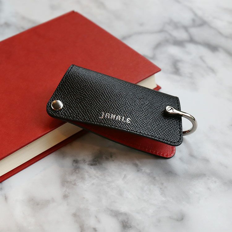 名入れ 別途購入で可能】Jamale バイカラー 本革 スマートキーケース