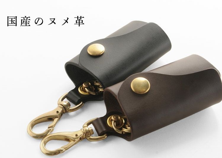ヌメ革キーケース（現品限り） Jamale ヌメ革 コンパクト キーケース 日本製 4FC【ネコポスで送料無料】