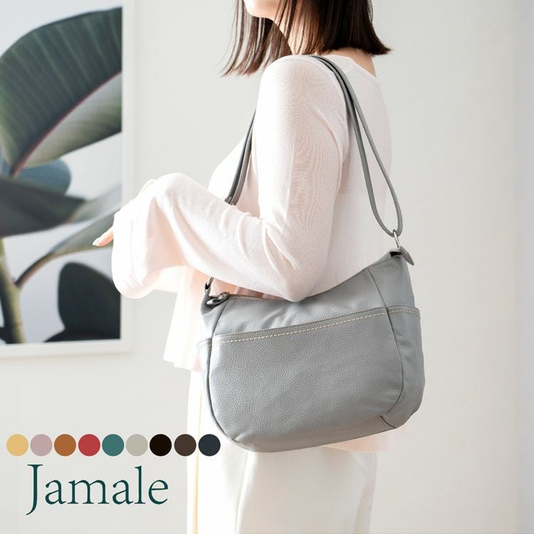 Jamale 本革 斜めがけ ショルダーバッグ 日本製 4FB
