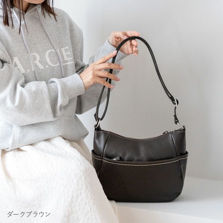 Jamale 本革 斜めがけ ショルダーバッグ 日本製 4FB